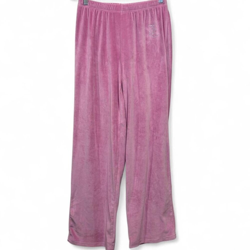 Y2K Juicy Couture Bubblegum Pink Velour Track Pants Size Small